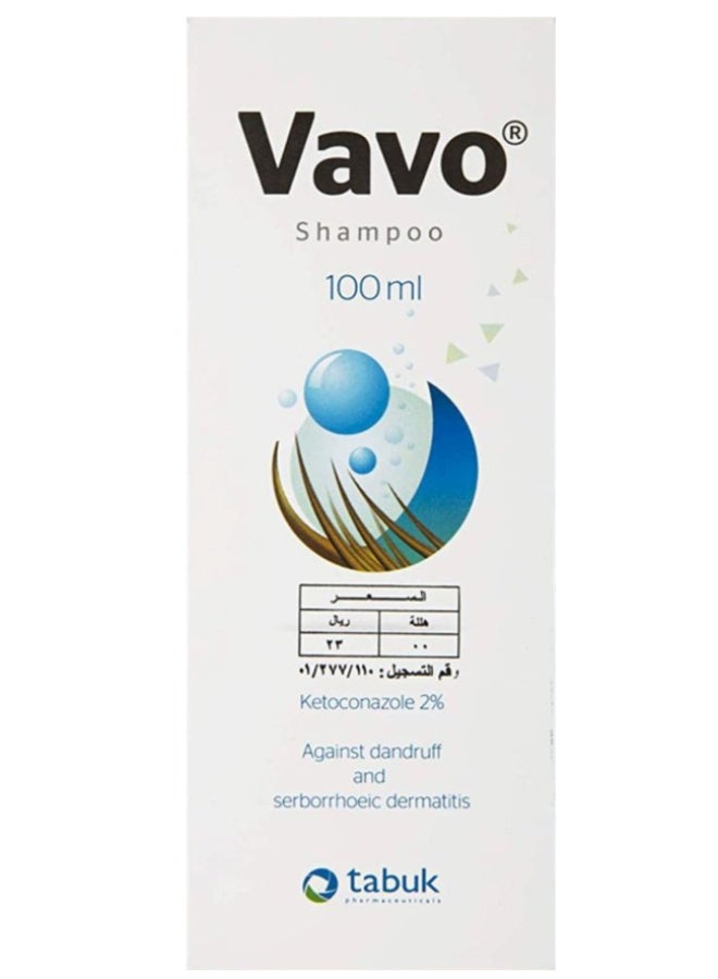 Tabuk Pharmaceuticals Vavo Anti-Dandruff Shampoo 100 ml – Effective Scalp Cleansing & Flake Control for Healthy, Itch-Free Hair - Image 1